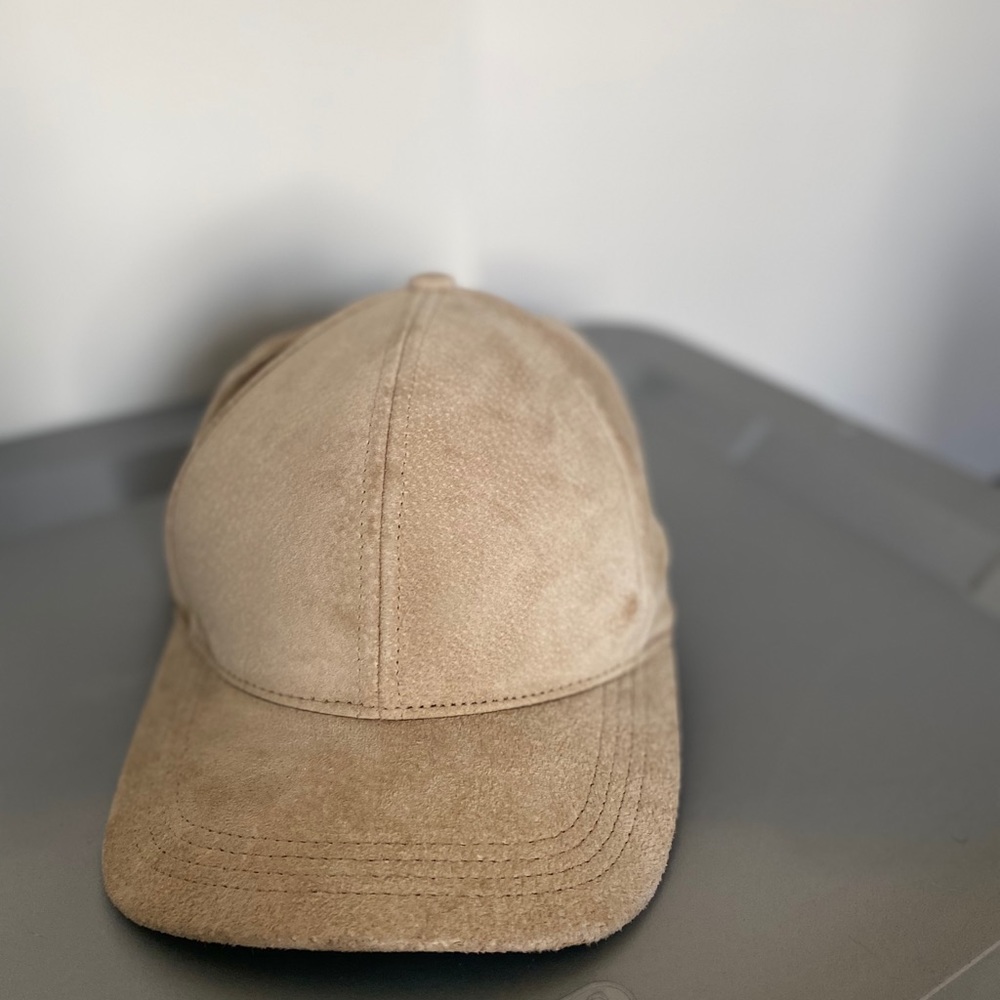 Tan Suede Baseball Cap